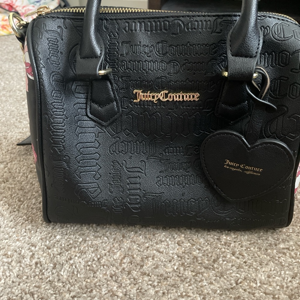 Juicy Couture Floral Purse Speedy Satchel Crossbody